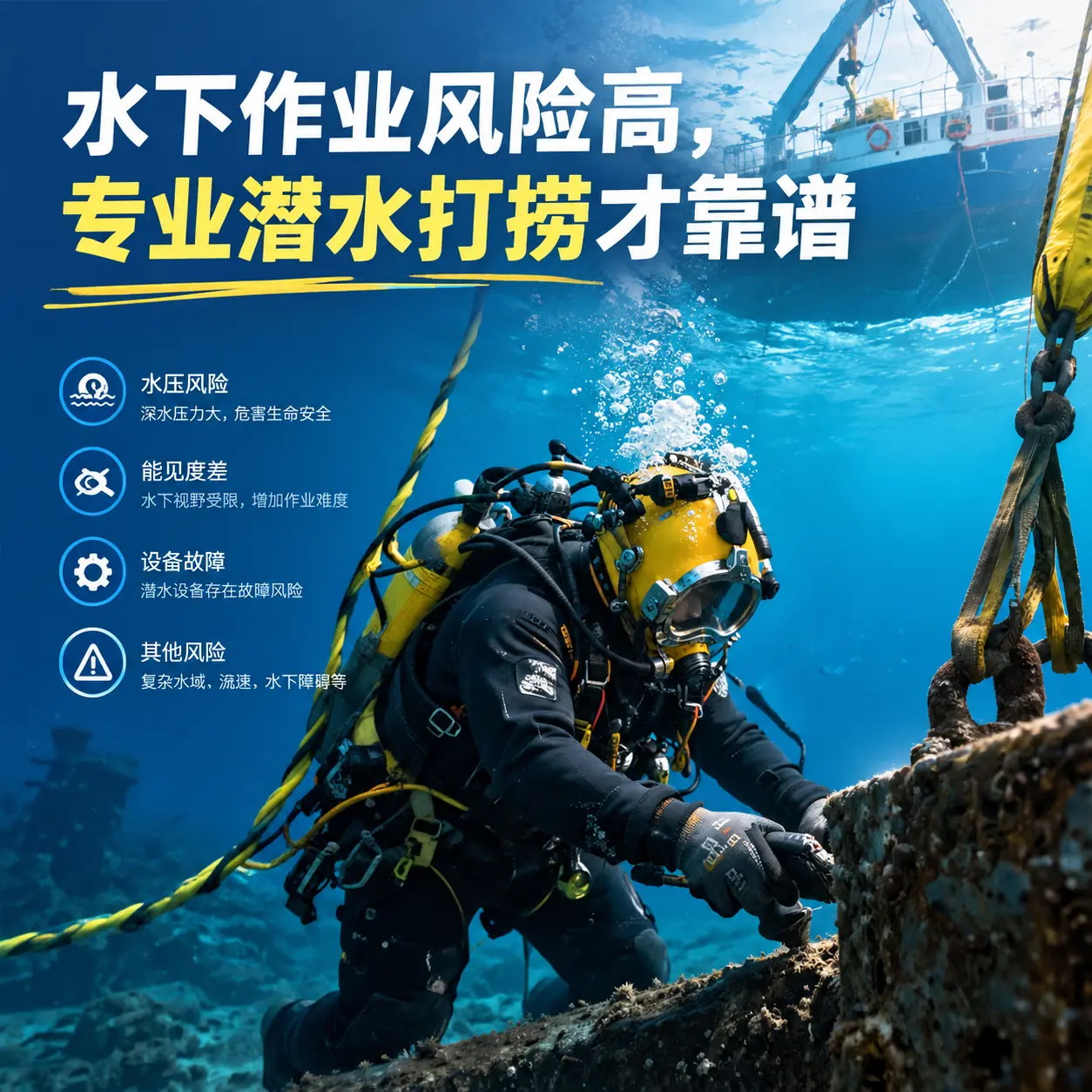 水下作业风险高，沈阳专业潜水打捞才靠谱